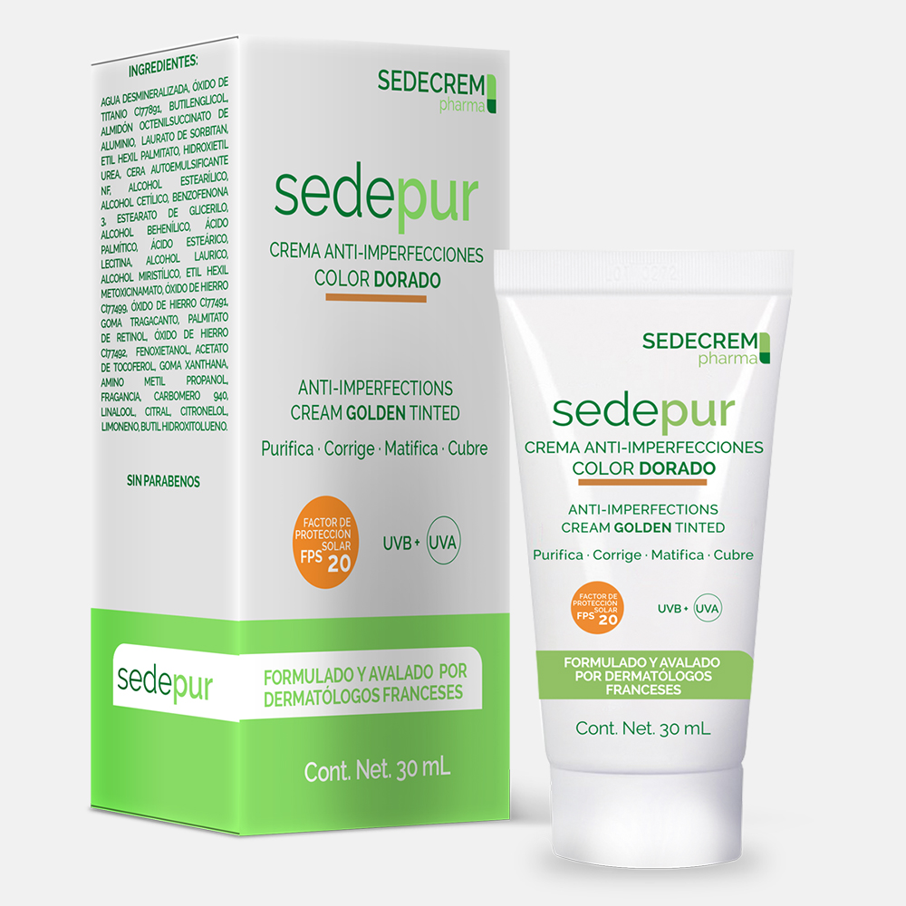 SEDEPUR CREMA MATIFICANTE FPS 20 (colores claro y dorado)